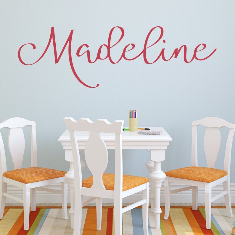 First Name Decal c348 Custom Name Decal for Nursery Any Word Decal Fancy Name Decal Name Decal Name Decal Name Wall Decal