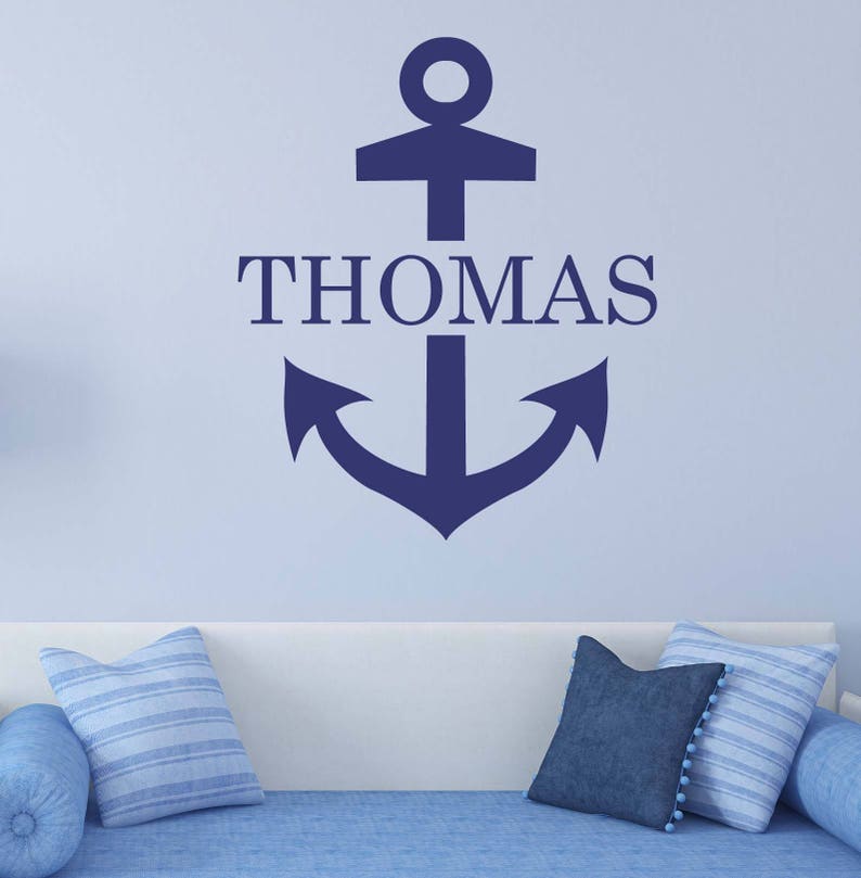 Nautical Anchor Wall Decal Anchor Wall Decal NAUTICAL Wall Etsy