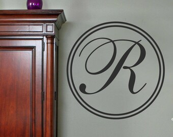 Monogram Wall Decal | Large MONOGRAM Decal | Wedding Home Nursery Monogram Wall Sticker | Monogram Decor | Custom Monogram Alphabet Garden