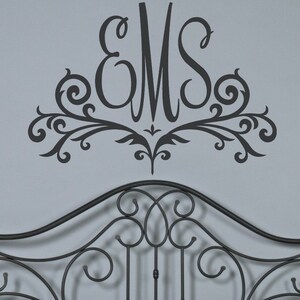 Scroll Monogram Personalized Wall Decal – Custom Color Large Initial ...