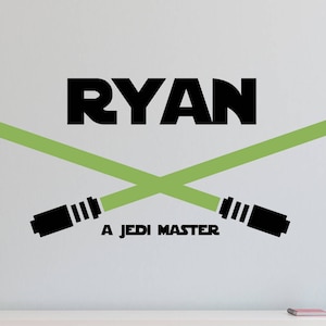 Star Wars Jedi Lightsaber Vinyl Wall Decal Custom Teen Starwars Light Saber Art Master Padawan Sith Laser Sword Child 246