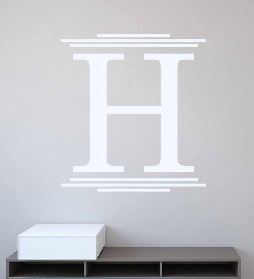 Majestic Monogram Wall Decal Large Custom Personalized Vinyl Wall Decor ...