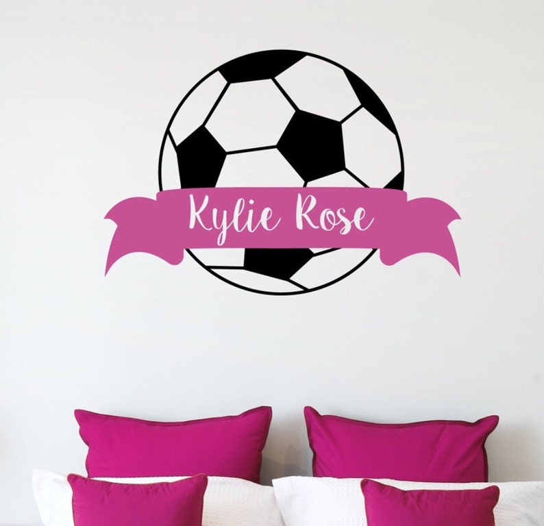 Girls Soccer Vinyl Wall Decal Large Kids Teen And Sport Decor Sport211
