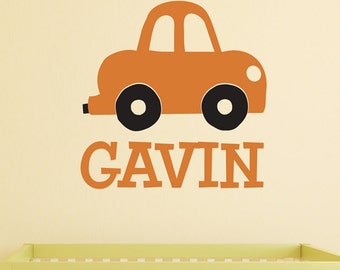 Personalized CAR Name LARGE Wall Decal | Vinyl Wall Decal and Nursery Wall Decor | Many colors available child300