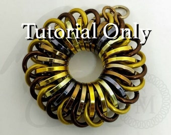 Chainmaille Tutorial - Zinnia Flower Pendant - PDF