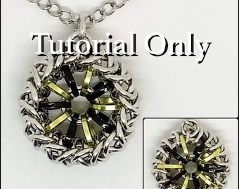 Chainmaille Tutorial - Reversible Sea Urchin Pendant - PDF