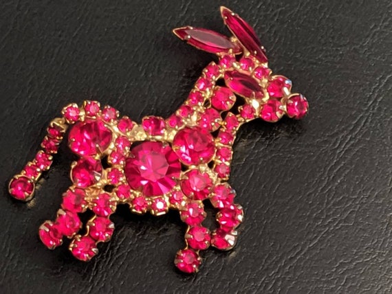 Beautiful Juliana donkey brooch with moving tail