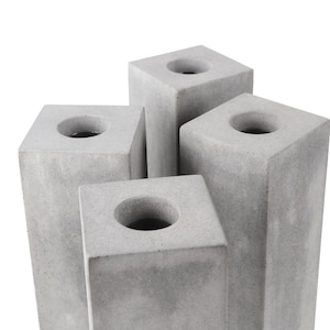 Vase BLOCK aus Beton, stabil, markant und doch elegant. Bild 4