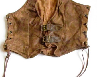 Leather vest / Womens leather vest / brown lether vest / Brown Stylish Leather Women Vest