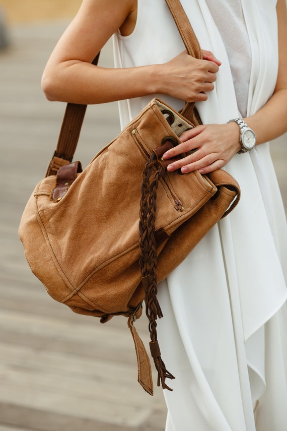 leather sack bag
