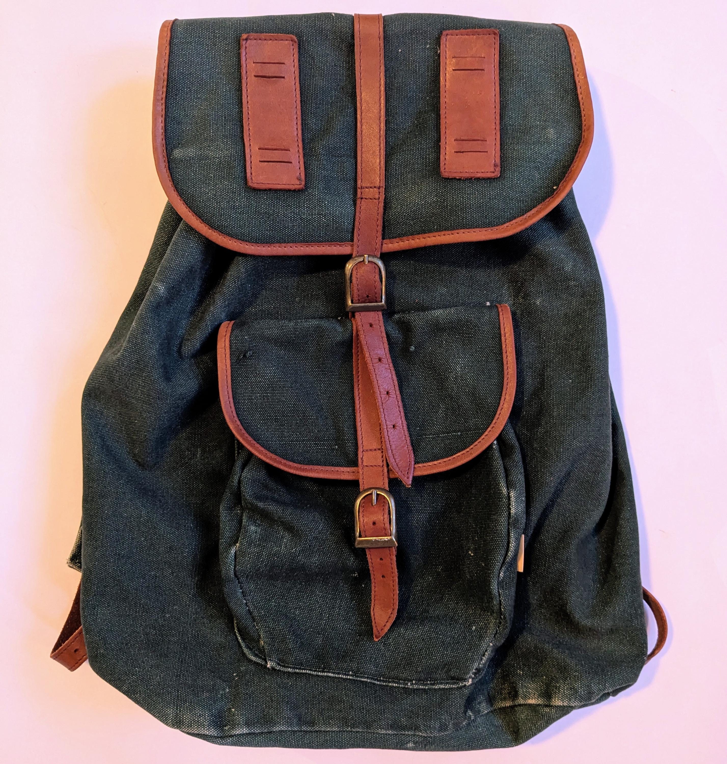 Vintage Canvas Backpacks - Etsy