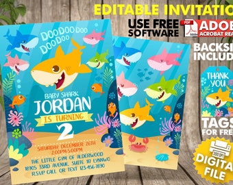 Baby shark printable | Etsy