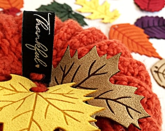 Pumpkin stems, fall tags, thanksgiving tags, autumn tags, blessings, grateful, knitting tags, product tags, crochet tags, knitted pumpkin