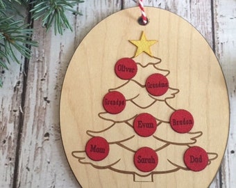 Personalized Christmas ornament, engraved Christmas ornament, tree decoration, love, christmas tree decoration, christmas gift, wedding gift