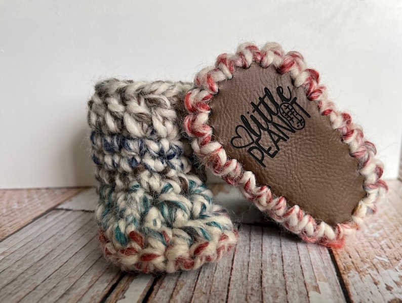 Faux leather Baby soles, precut baby bootie soles, engraved design bootie bottoms, knitting baby soles, crochet baby shoe soles image 3