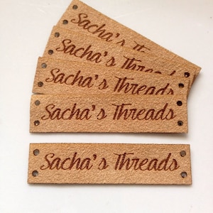 Custom tag, ultra suede, tag, fabric custom tag, personalized, suede tag, engraved tag, button, knitting button, craft button, business tag,