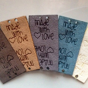 Suede Made With Love Tags