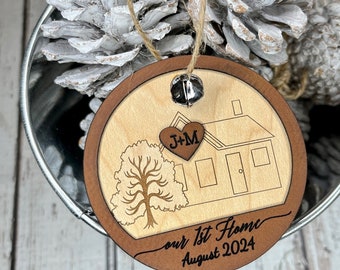Personalized Christmas ornament, first home, engraved Christmas ornament, tree decoration, love, christmas tree decoration, christmas gift,