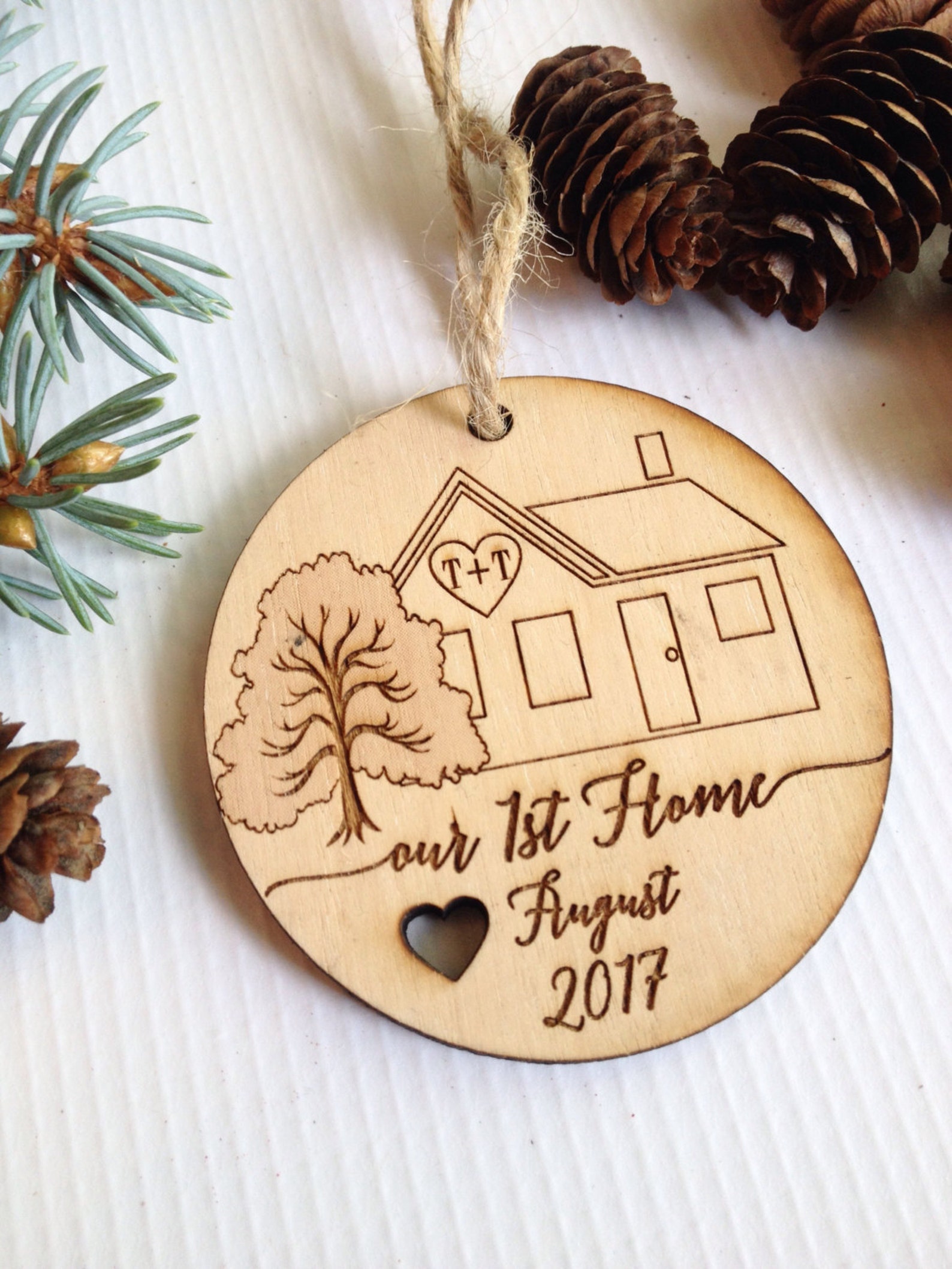Personalized Christmas ornament first home engraved | Etsy