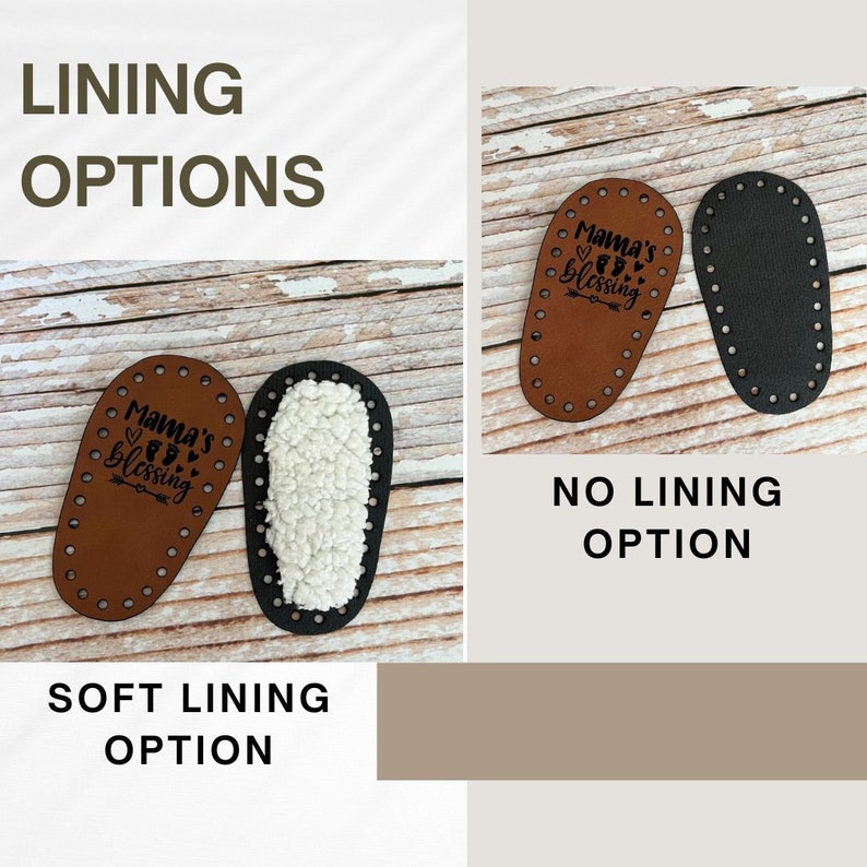 Faux leather Baby soles, precut baby bootie soles, engraved design bootie bottoms, knitting baby soles, crochet baby shoe soles image 6