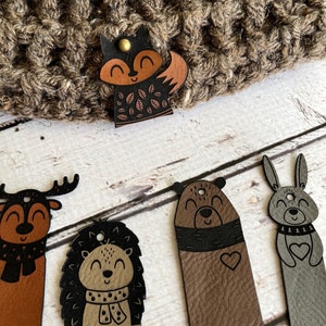 Forest Animal Tags, Bear, Fox, Rivet Tags, No Sew Tags, Ultra Suede ...
