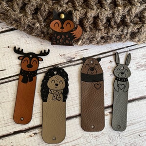 Forest Animal Tags, Bear, Fox, Rivet Tags, No Sew Tags, Ultra Suede ...