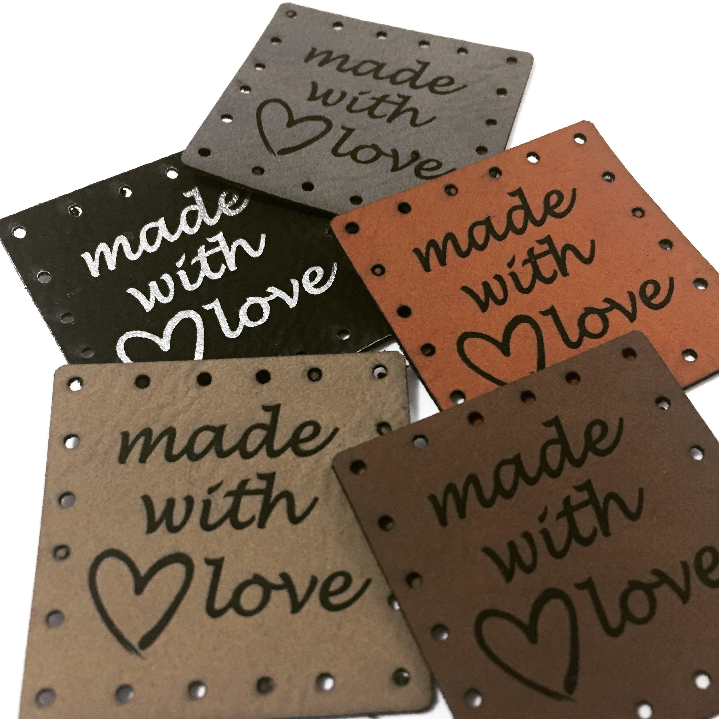 Suede Made With Love Tags