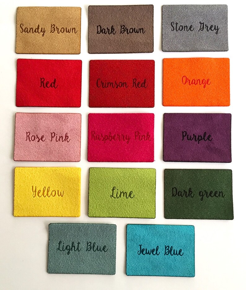 Custom tag, ultra suede, tag, fabric custom tag, personalized, suede tag, engraved tag, button, knitting button, craft button, business tag, image 4