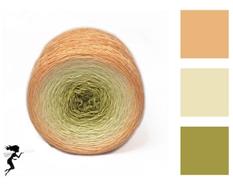 Peach Pie - gradient yarn 65/35 merino/silk - fingering weight