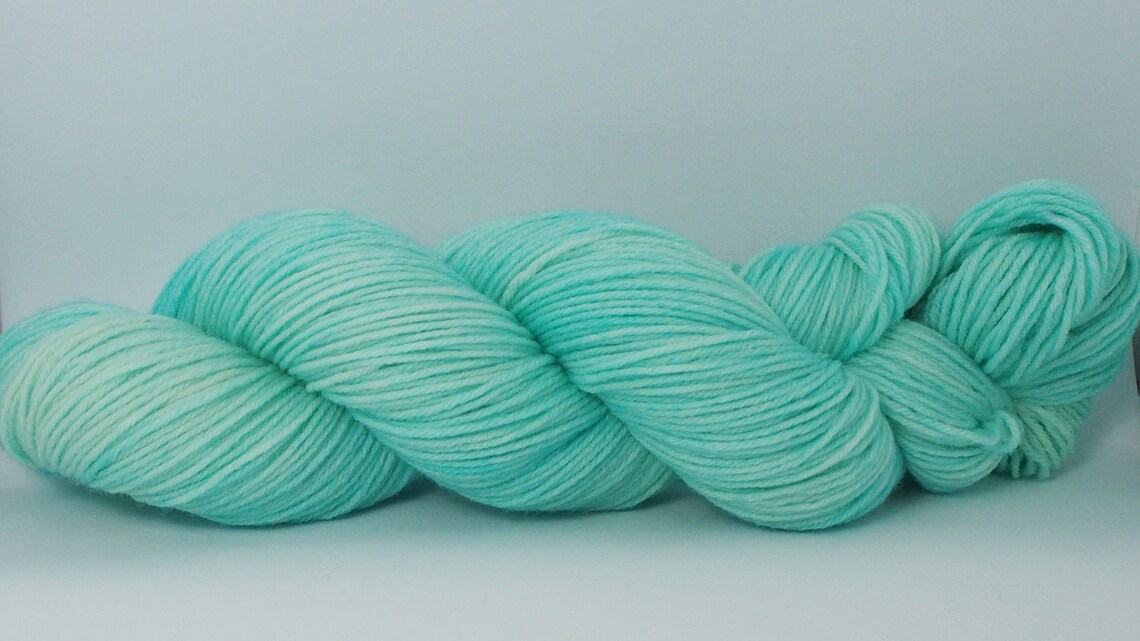 Robin's Egg Blue Merino Nylon yarn hand dyed fingering Etsy