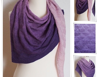 Illuminati shawl* easy reversible shawl, knitting pattern