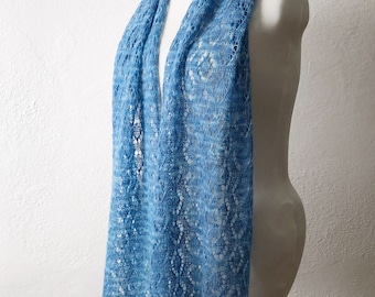 Stella* knitting lace scarf pattern for beginners, easy scarf pattern