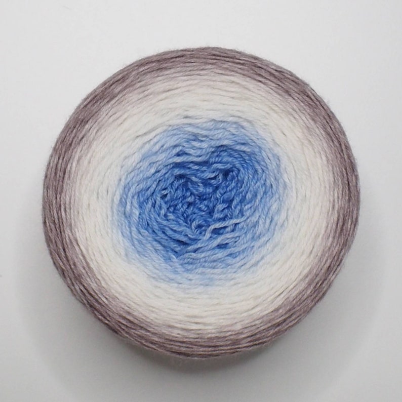 Hand Dyed Gradient Yarn, Merino DK Weight Wintersky image 4