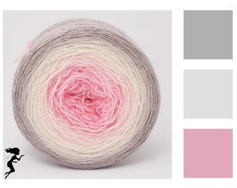 800m/100g Romance - gradient lace yarn, hand dyed, merino silk lace