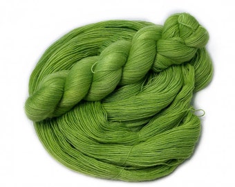 Sour Apple - Hand Dyed Yarn, Merino Lace Weight