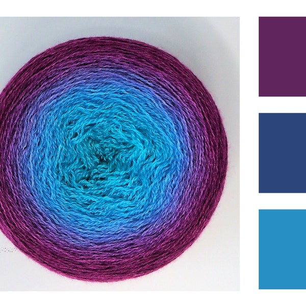 Paradiesvogel - hand dyed gradient yarn, Merino DK