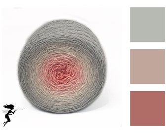 Terracotta Wall - gradient yarn 65/35 merino/silk - fingering weight