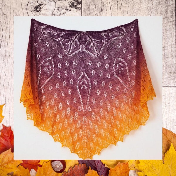 Ariane* knitting pattern, lace shawl - pdf download