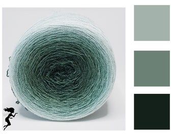 Irish Moss - gradient lace yarn, hand dyed, merino silk lace