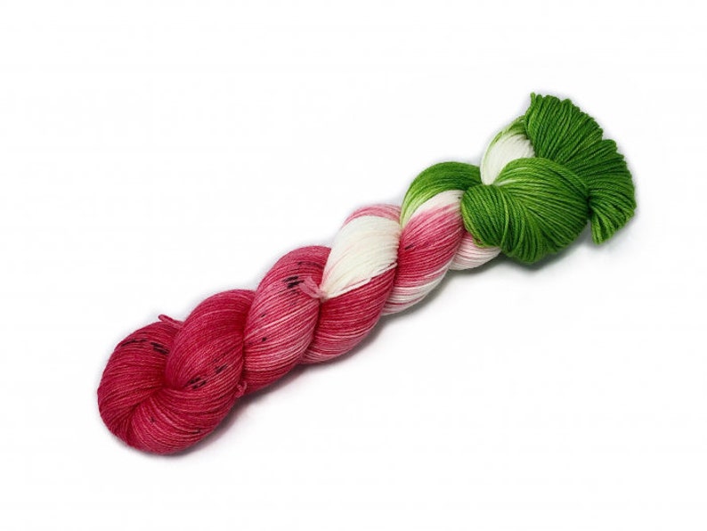 Wassermelone Merino-Sockenwolle, Sockenwolle Bild 2