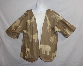 Jacket: Kimono reversible Jacket will add a splash of excitement and elegance to many outfits, coats, jackets, women's clothing.