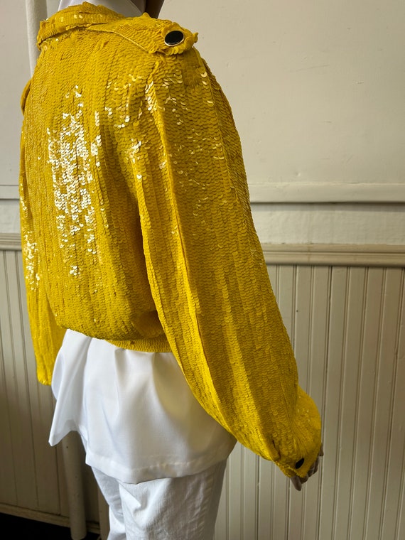 Sequin cropped jacket - image 7