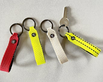 Firefighter Keychain // used fire hose // gift for firefighters // firefighters gifts for him // firewomen gift ideas // unique keychain