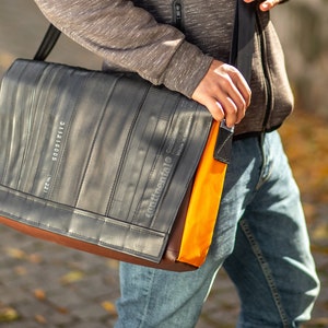 Bicycle tube bag - large shoulder bag - courier bag