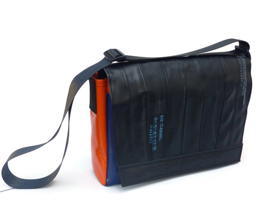 Bag Made of Bicycle Tube, Large Shoulder Bag With Car Seat Belt