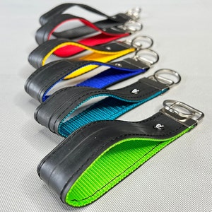 Keyring made from bicycle tube — Keyring for boyfriend — Bicycle keyring — Keyring boy