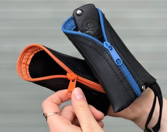 Key holder – car key cover – handmade of recycled bicycle inner tubes