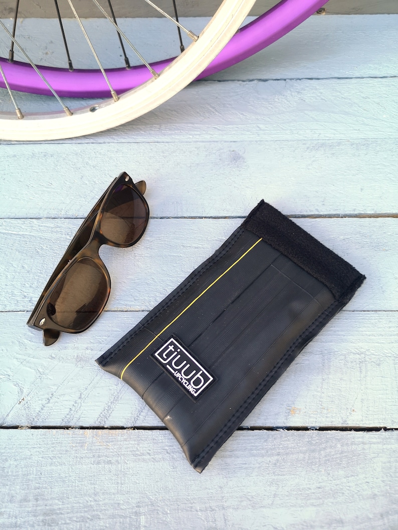 Estuche para gafas de tubo de bicicleta negro con cierre a presión regalo para ciclistas de carreras imagen 7