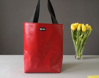 Bag made of truck tarpaulin — market bag — shopping basket — shopper truck tarpaulin — shopping bag vegan & sustainable