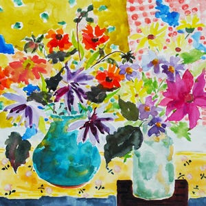 Grusskarte. Blüten. 'Sträußchen in der Provence'